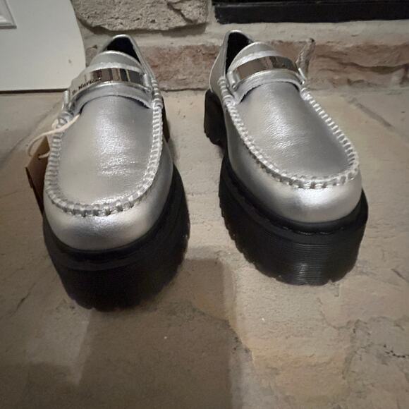 NEW Dr Martens Penton II Quad Loafers Silver Platform Ladies Size 8 Y2K Twee - Picture 6 of 11
